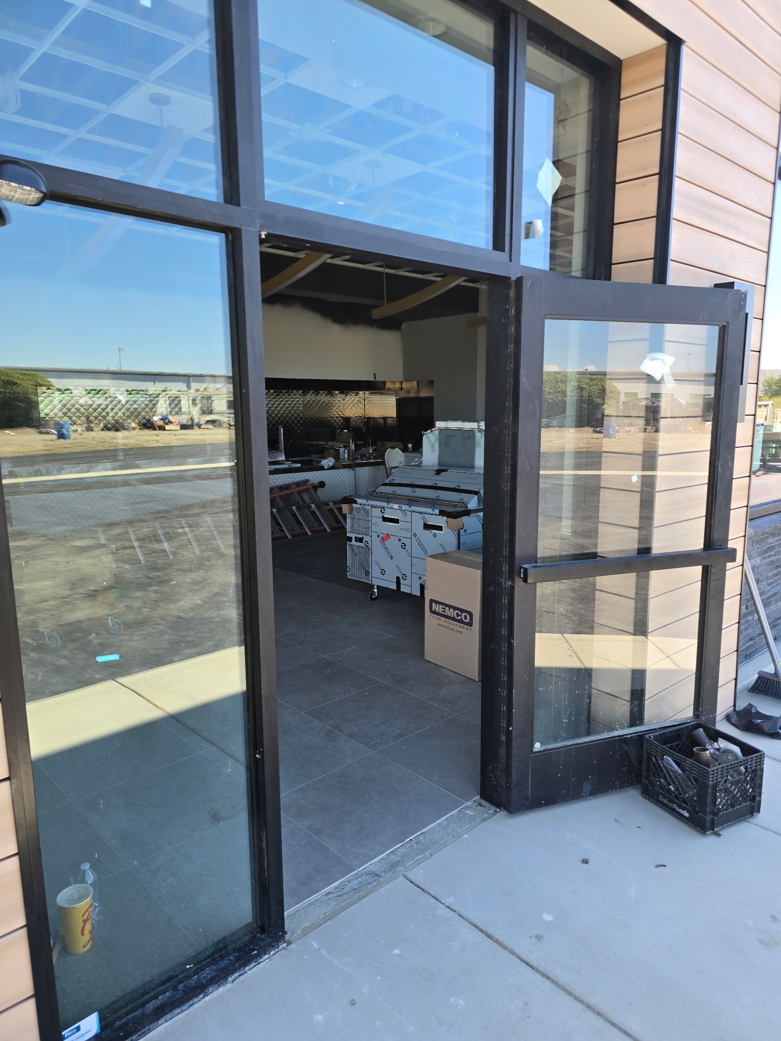 Commercial glass door and storefront system completed
